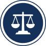 Icon of balanced scales symbolizing justice and fairness.