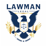 Logo of Lawman Legal with eagle and scales of justice.